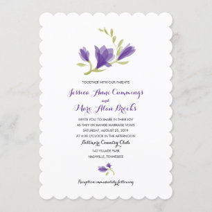Fragrant Freesia Petals   Wedding Invitation