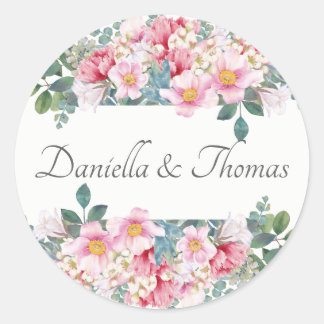 Fragrant Garden Wedding Invitation Stickers