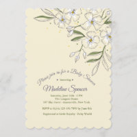 Fragrant Jasmine Baby Shower Invitation