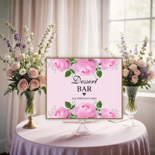 Fragrant Pink Roses, Dessert Bar Poster