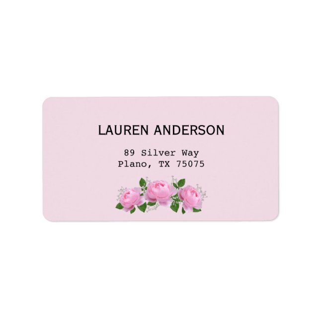 Fragrant Pink Roses,  Label (Front)