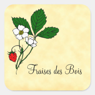 Fraises des Bois Wild Strawberry Sticker