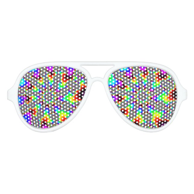 Fraktal-Rainbow Aviator Sunglasses (Front)