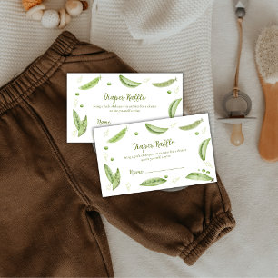 Fram Veggie Sweet Pea Diaper Raffle Baby Shower Enclosure Card