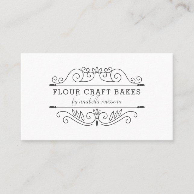 Frame Bakery Baker's Logo Business Card (Front)