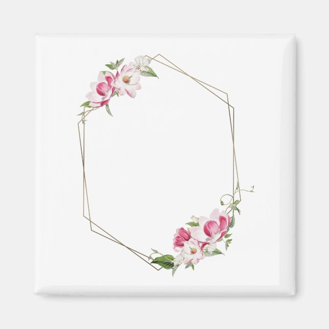 Frame Floral Flower Magnet (Front)