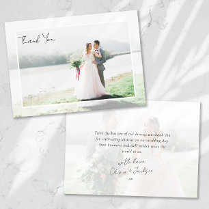 Frame Photo Wedding Thank You Card