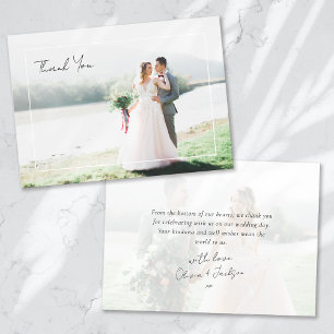 Frame Photo Wedding Thank You Card