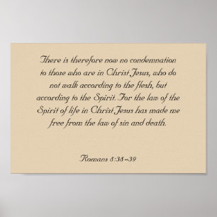 Framed Bible Verse Artwork, Romans 8:38-39 Poster