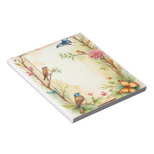 Framed Birds and Butterflies 2 Notepad