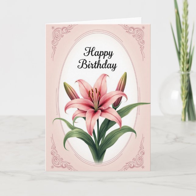 Framed Bloom Birthday Card (Front)