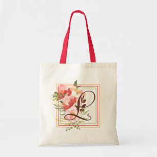 Framed Bouquet Monogram Tote Bag