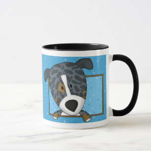 Framed Cartoon Catahoula Leopard Dog Mug