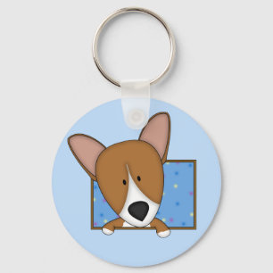 Framed Cartoon Corgi Keychain