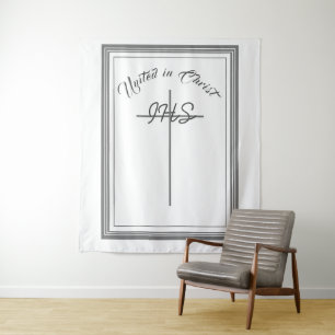 Framed Catholic Bible Verse Tapestry