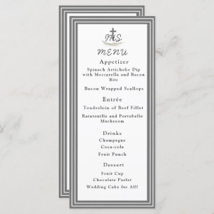 Framed Catholic Bible Verse Themed Menu Card