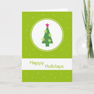 Framed Christmas Tree Holiday Card (green)