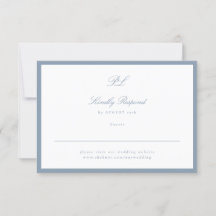 Framed Classic Formal Dusty Blue Website Monogram