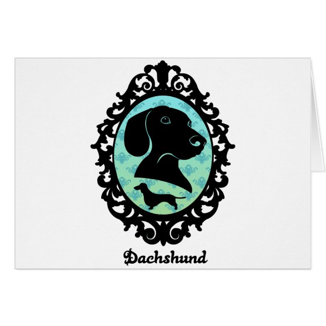 Framed Dachshund Illustration (Front Horizontal)
