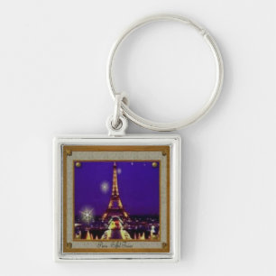 Framed Eiffel Tower Key Ring