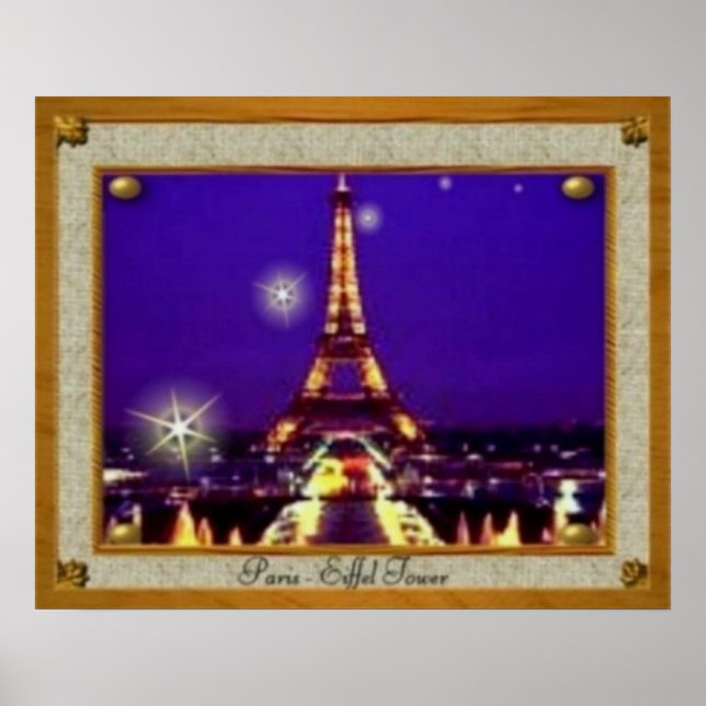 Framed Eiffel Tower Poster (Front)