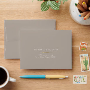 Framed Elegance Modern Simple Wedding RSVP Envelope