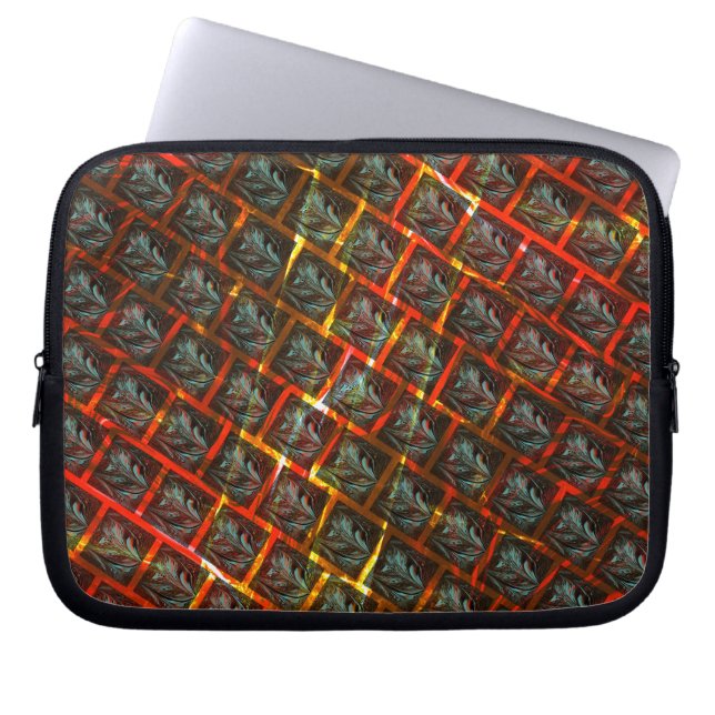 'Framed eyes', scratches or red grid. Laptop Sleeve (Front)