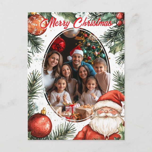 Framed Festivities Christmas  Holiday Postcard (Front)