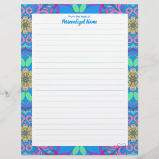 Framed Fiesta Lined  Custom Letterhead