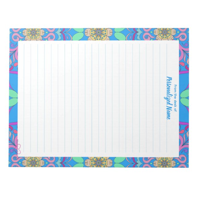 Framed Fiesta Lined  Notepad (Front)