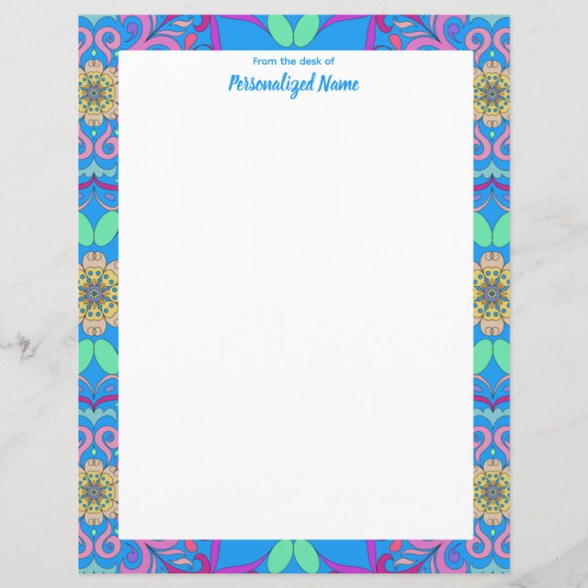 Framed Fiesta Unlined Paper Sheet (Front)