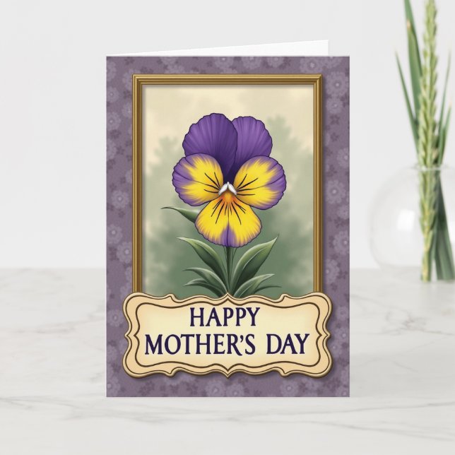 Framed Floral Mothers Day Card (Front)