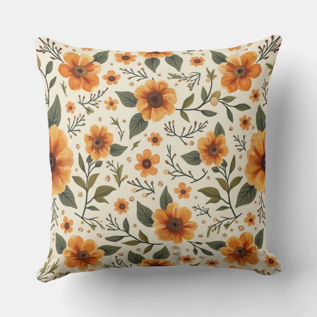 framed flowers cushion (Back)