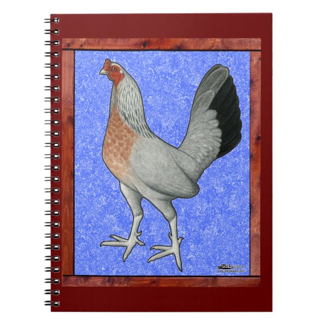 Framed Game Hen Spiral Notebook (Front)