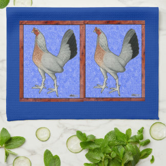 Framed Game Hen Tea Towel