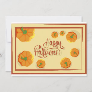 Framed greeting card Happy Halloween typography