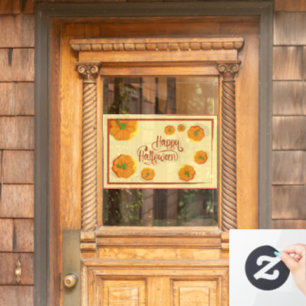 Framed greeting card Happy Halloween typography  