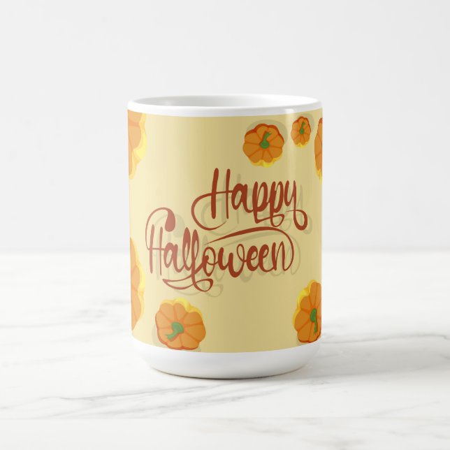 Framed greeting card Happy Halloween typography  C Coffee Mug (Center)