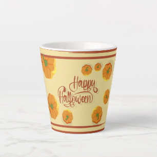Framed greeting card Happy Halloween typography  Latte Mug