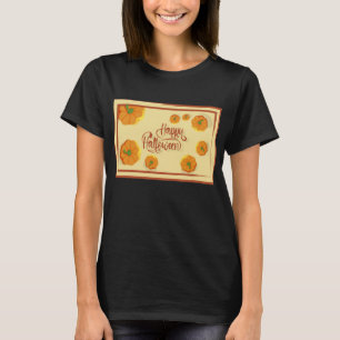 Framed greeting card Happy Halloween typography T- T-Shirt