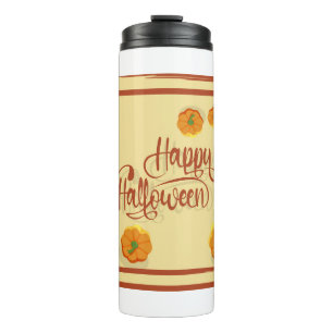 Framed greeting card Happy Halloween typography Thermal Tumbler