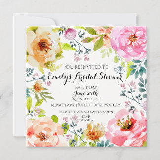 Framed in Floral Invitation
