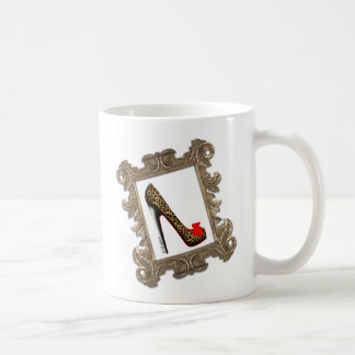 Framed Leopard Stiletto Pump Coffee Mug