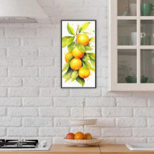 Framed Oranges Art Kitchen, Restaurant & Foodies Canvas Print