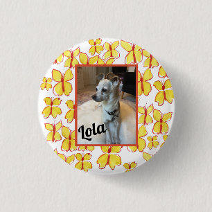 Framed Personalised Pet Photo Button