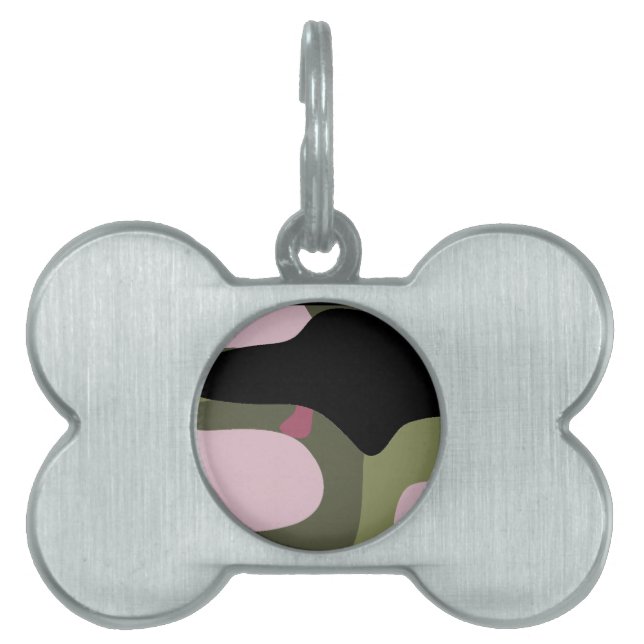 Framed Pet Tag with digital art. (Front)