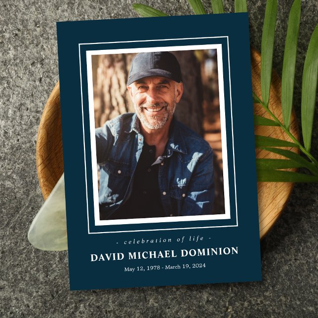 Framed Photo Memorial Program Programme (Creator Uploaded)