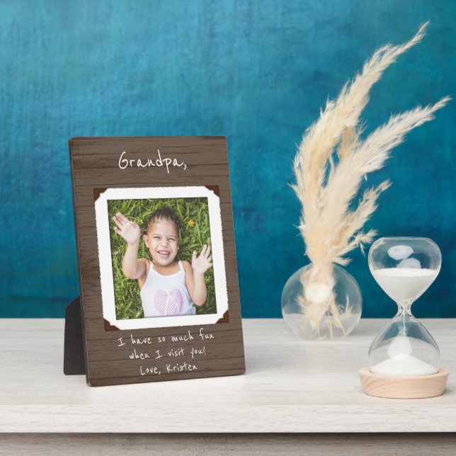 Framed Photo Plaque for Grandma / Grandpa (Side)