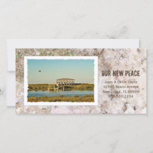 Framed Photograph Custom Beach New Address Announcement