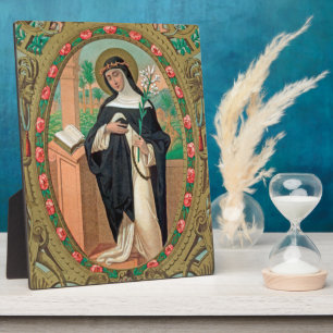 Framed Portrait of St. Rose of Lima (Detail; K 48) Plaque